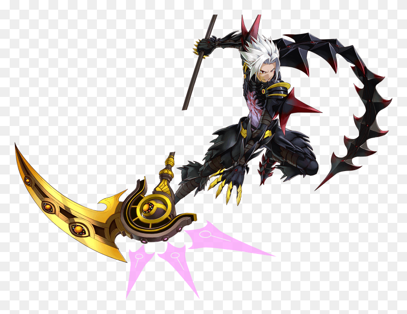 1614x1218 Scythe Clipart Hack Gu Haseo Hack, Person, Human, Weapon HD PNG Download