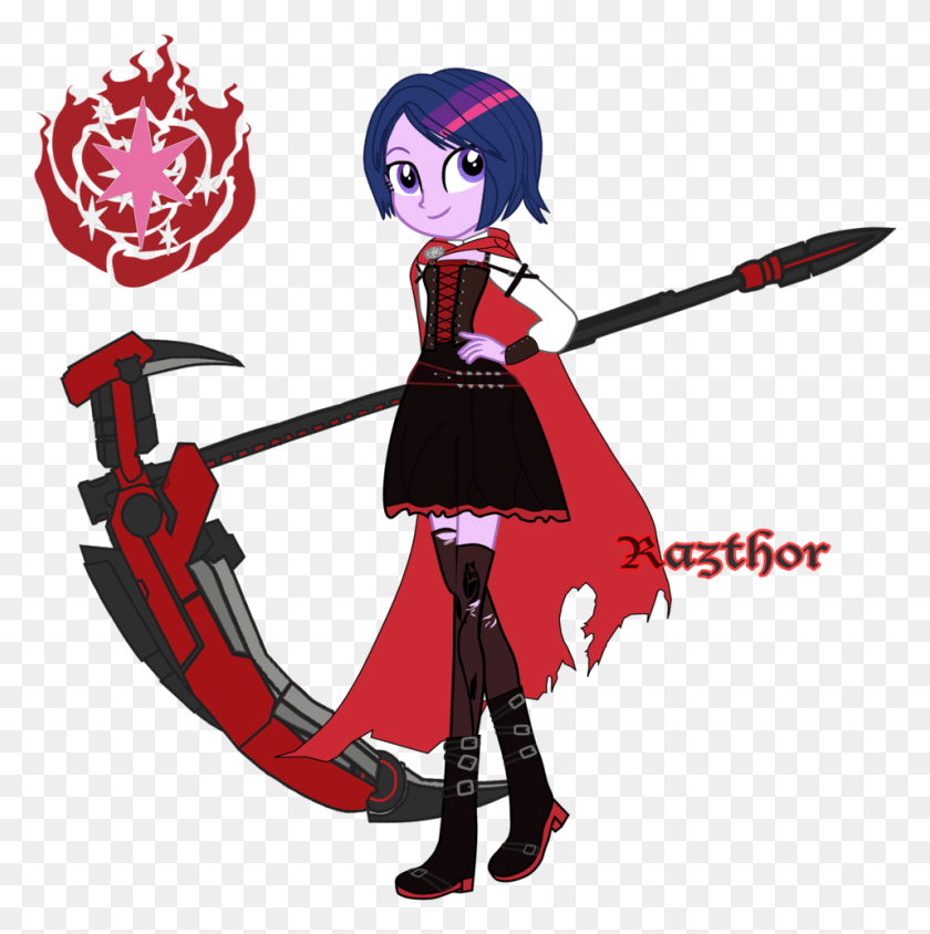 957x962 Scythe Clipart Simple Ruby Rose, Person, Human, Pirate HD PNG Download
