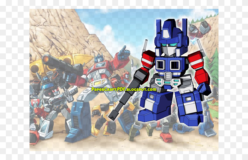 640x480 Descargar Png Optimus Prime Papercraft Modelo De Papercraft Transformers Autobot G1 Poster, Persona, Humano, Robot Hd Png