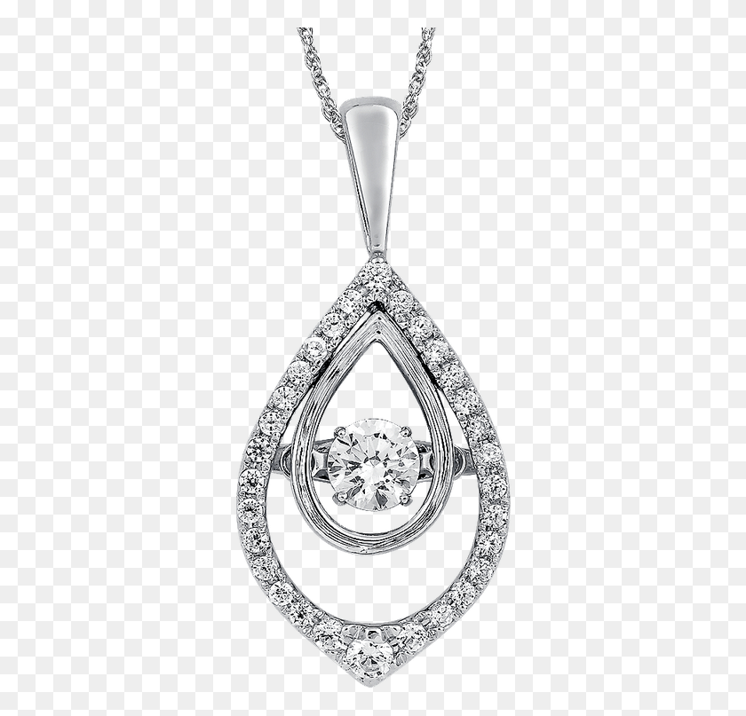 314x747 Sdc Creations Dancing Diamond Tear Shaped Pendant In Locket, Gemstone, Jewelry, Accessories HD PNG Download