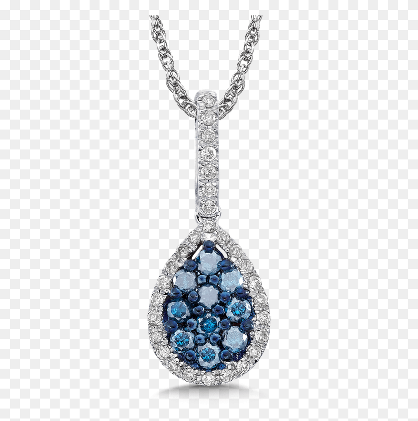253x785 Sdc Creations Pave Set Blue And White Diamond Drop Locket, Gemstone, Jewelry, Accessories HD PNG Download