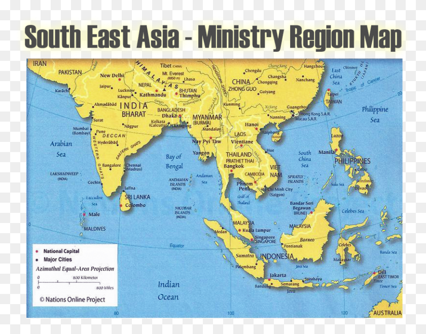 810x623 Mapa De La Región De Asia Png