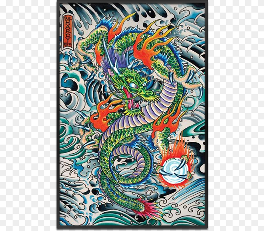 490x735 Sea Dragon Ed Hardy Japanese Tattoos, Art, Modern Art, Person PNG