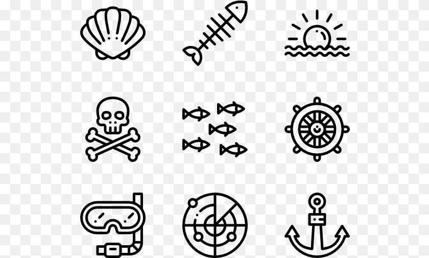 529x505 Sea Life Baby Vector Icon, Gray Clipart PNG