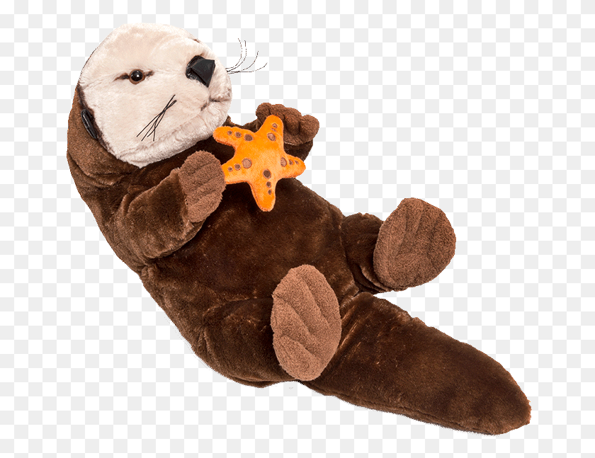 663x587 Sea Otter With Sea Star From Monterey Bay Teddy Bear, Plush, Toy, Animal HD PNG Download
