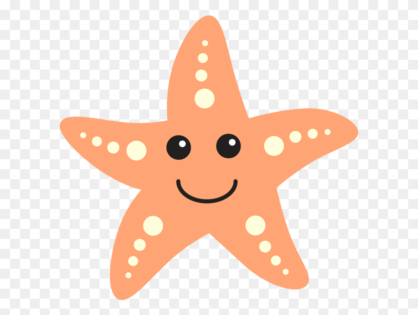 600x573 Sea Star Free Sea Life Creature Clip Art, Star Symbol, Symbol, Animal HD PNG Download