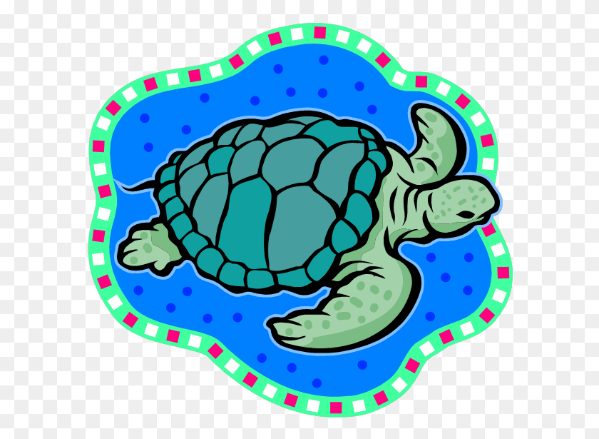 598x555 Морская Черепаха Клипарт Панда Плавать Черепаха, Рептилия, Морская Жизнь, Животное Png Скачать