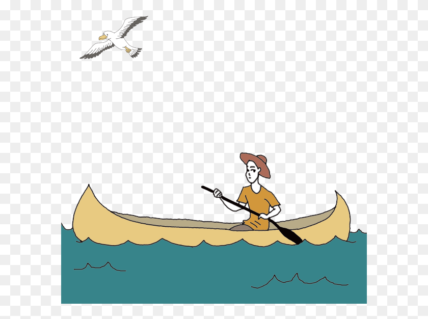 601x566 Seagull, Bird, Animal, Rowboat HD PNG Download