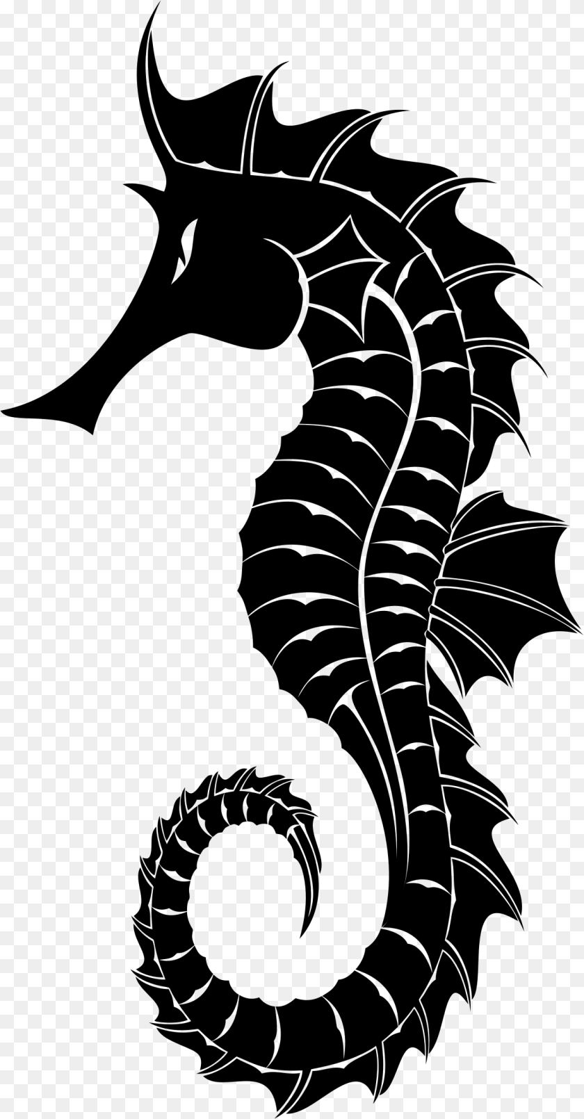 1180x2262 Seahorse, Gray Transparent PNG