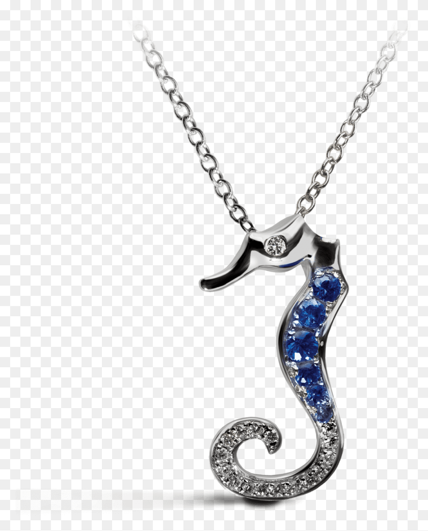 999x1257 Seahorse Blue With Diamonds Necklace, Pendant, Jewelry, Accessories HD PNG Download