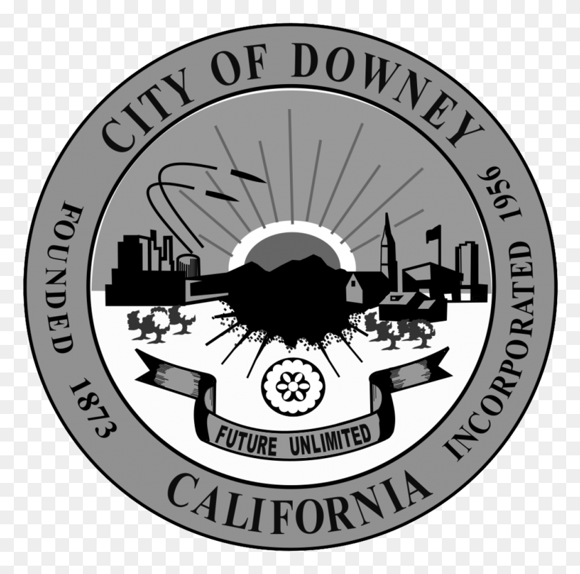 1000x990 Seal Of Downey California City Of Downey Seal, Logo, Symbol, Trademark HD PNG Download