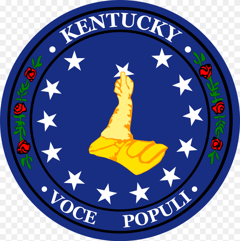 1912x1920 Seal Of Kentucky Confederate Shadow Government Clipart, Flag, Emblem, Symbol, Logo Sticker PNG