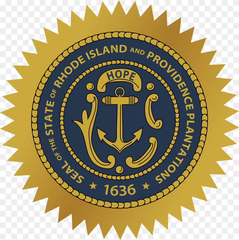 2000x2005 Seal Of Rhode Island Rhode Island Colony Seal, Badge, Emblem, Logo, Symbol Sticker PNG