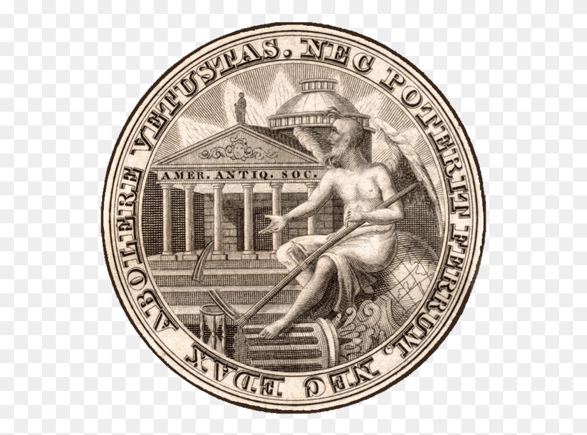 553x563 Seal Of The American Antiquarian Society American Antiquarian Society Logo, Person, Human, Money HD PNG Download