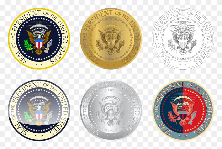 2638x1718 Seal Of The President Of The United States Coin Logo Presidential Seal, Money, Gold, Symbol HD PNG Download