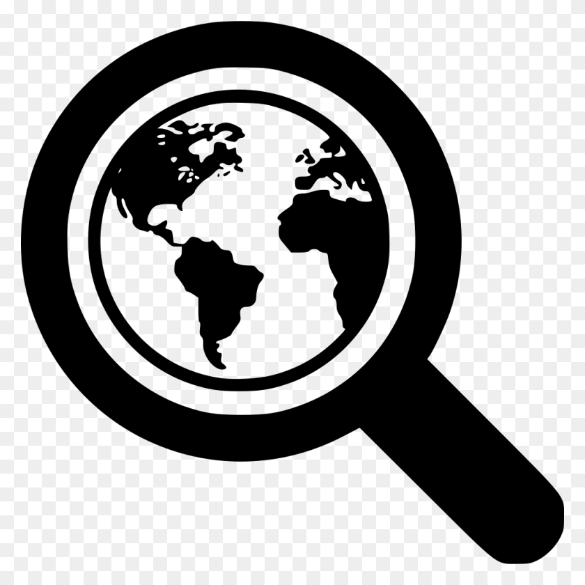 980x980 Search World World Map, Magnifying, Rug HD PNG Download