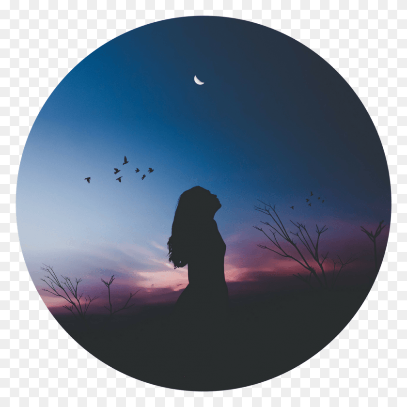 978x978 Searching For Peace Meri Galti Kya Hai, Moon, Outer Space, Night HD PNG Download