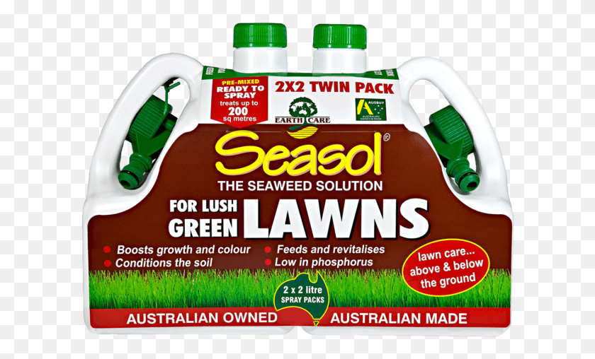 612x448 Seasol Lawns 2l Twin, Label, Text, Flyer HD PNG Download