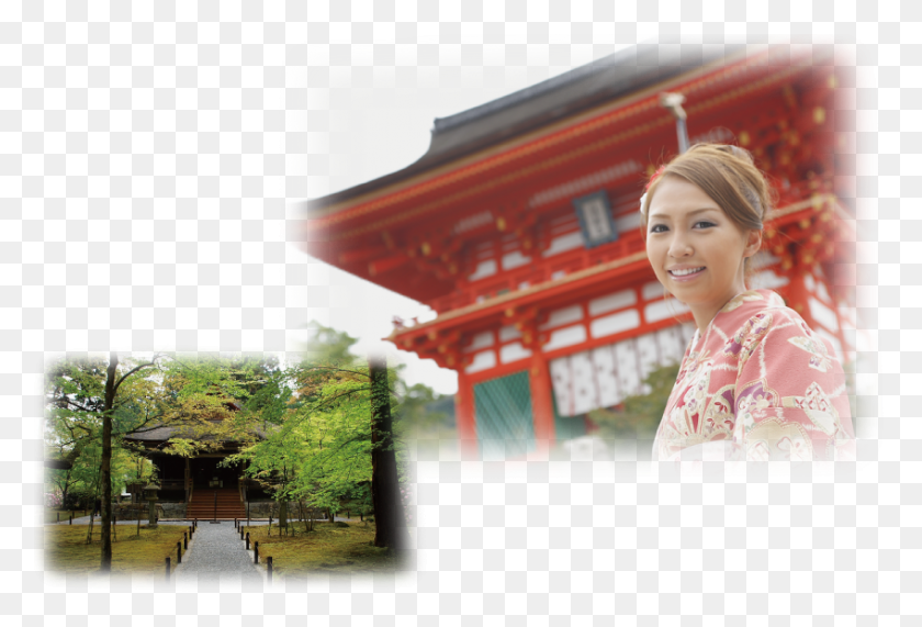 848x556 Season To Season In The Garden Kiyomizu Dera, Clothing, Apparel, Person HD PNG Download