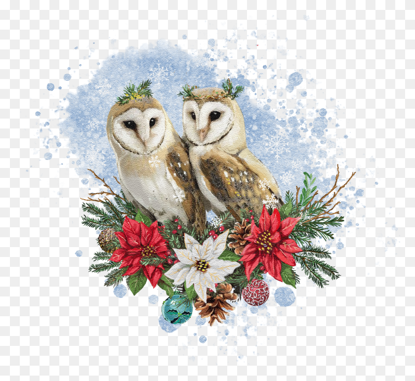 2000x1824 Seasonal Illustrations For Packaging And Merchandising Watercolor Christmas Snow Owls Descargar Hd Png