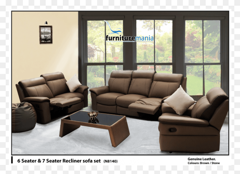 801x567 Seater Recliner Sofa Set N8140 Coffee Table, Furniture, Couch, Coffee Table HD PNG Download