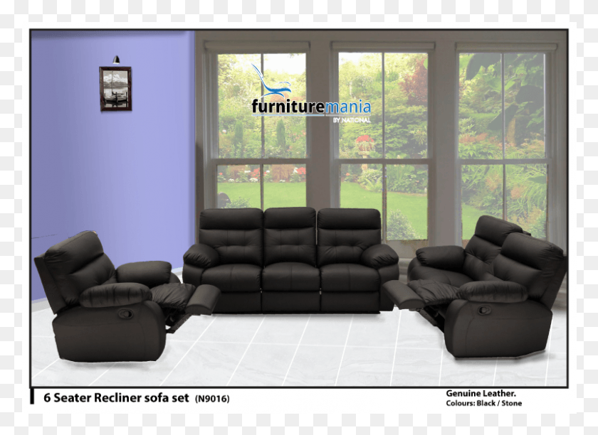 801x567 Seater Recliner Sofa Set N9016 Recliner, Furniture, Couch, Cushion HD PNG Download