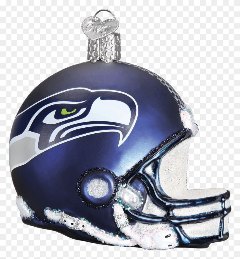 1013x1101 Seattle Seahawks Football Helmet Glass Ornament Seahawks Ornaments, Clothing, Apparel, Helmet HD PNG Download