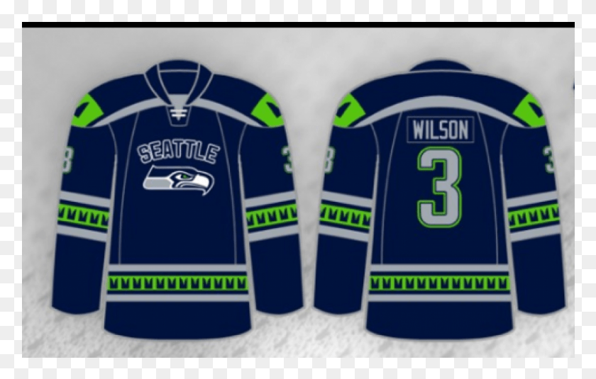 801x488 Seattle Seahawks Hockey Jersey, Clothing, Apparel, Shirt HD PNG Download