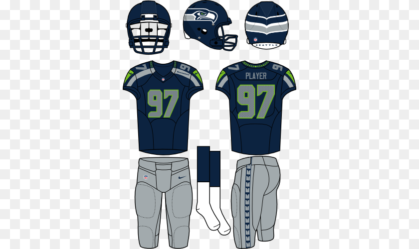 Seattle Seahawks Uniform New Nfl Uniforms 2010, Clothing, Helmet, Shirt, American Football PNG