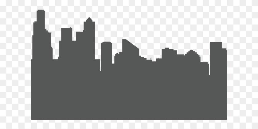 641x361 Seattle Skyline Outline Transparent Transparent Background Silhouette City, Text, Crowd HD PNG Download