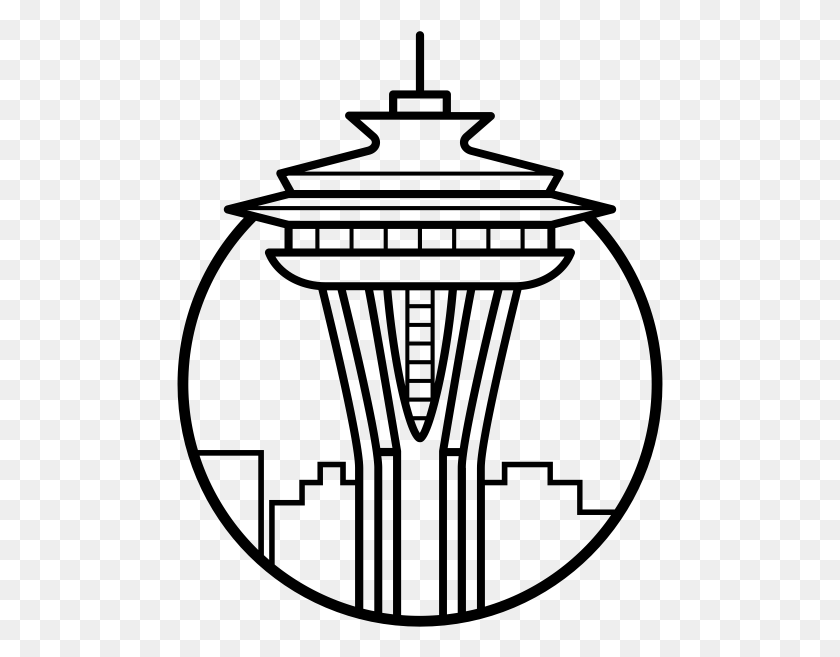487x597 Seattle Space Needle Icon, Gray, World Of Warcraft HD PNG Download