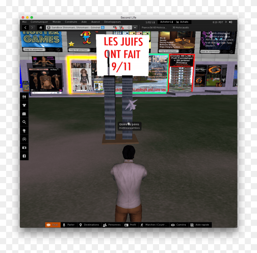 1092x1077 Second Life Anonymous Sun Mar 27 Pc Game, Person, Human, Monitor HD PNG Download