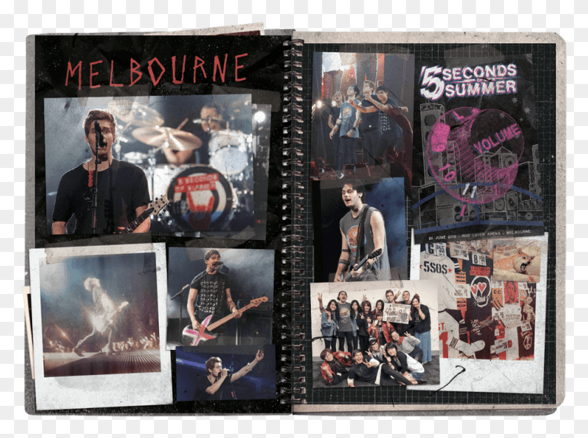 974x707 Secondes Of Summer Images 5sos Tour Book Fond Album Cover, Person, Human, Guitar HD PNG Download