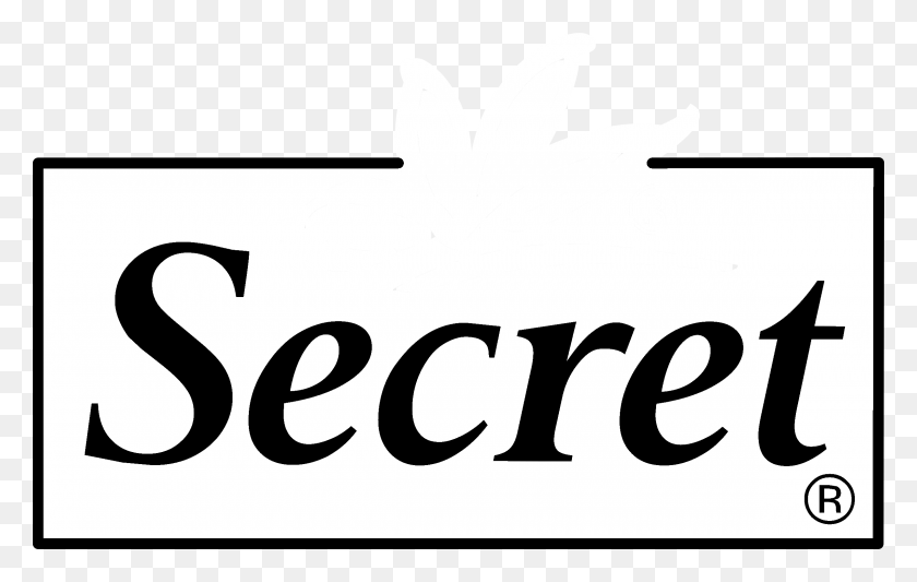 2400x1456 Secret Logo Black And White Secret, Text, Alphabet, Label HD PNG Download