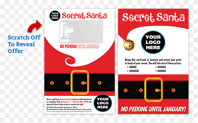 775x463 Descargar Png / Cartel De Tarjetas Raspables De Santa Secreto, Anuncio, Folleto, Papel Hd Png