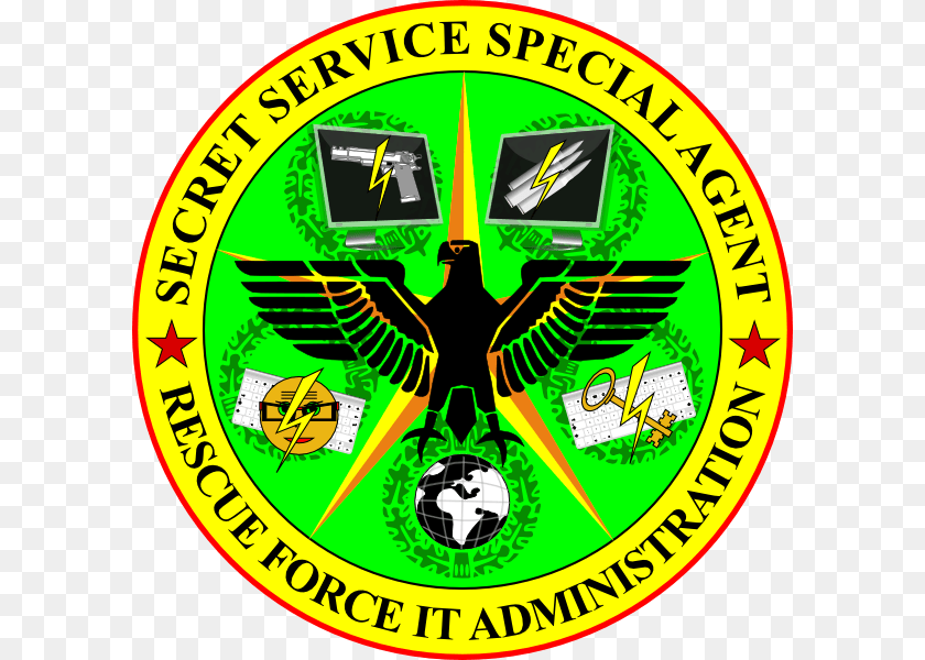 600x600 Secret Service Badge Clip Art, Emblem, Logo, Symbol Sticker PNG