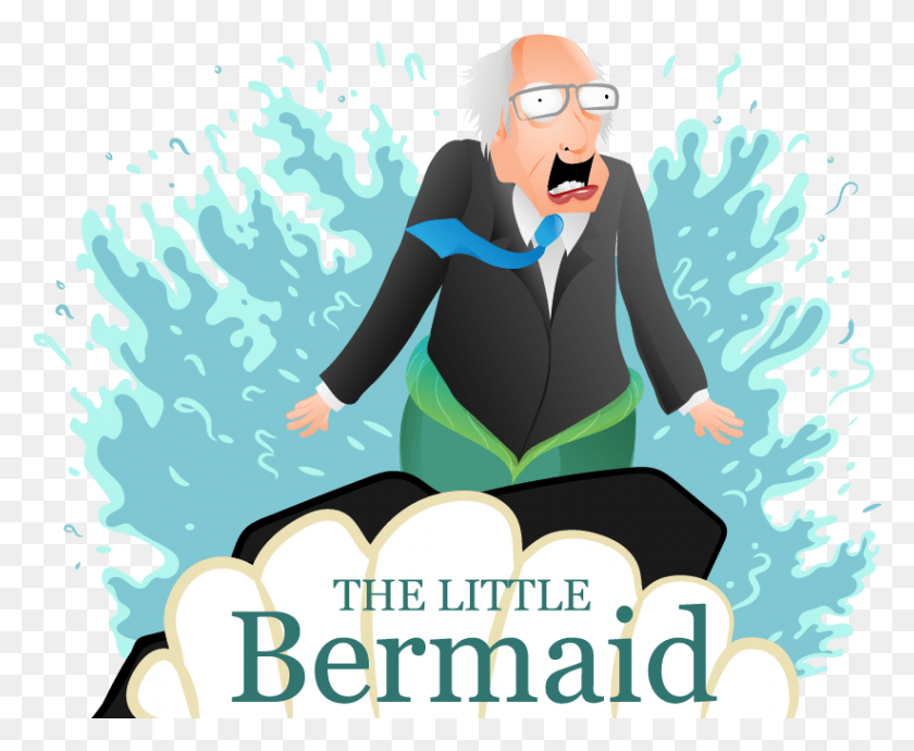 823x665 Secretly A Mermaid Bernie Alleghany Corporation, Person, Human, Advertisement HD PNG Download