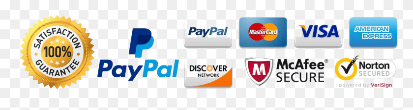 1720x365 Secure And Safe Checkout Transparent Paypal Trust Badges, Text, Label, Electronics HD PNG Download