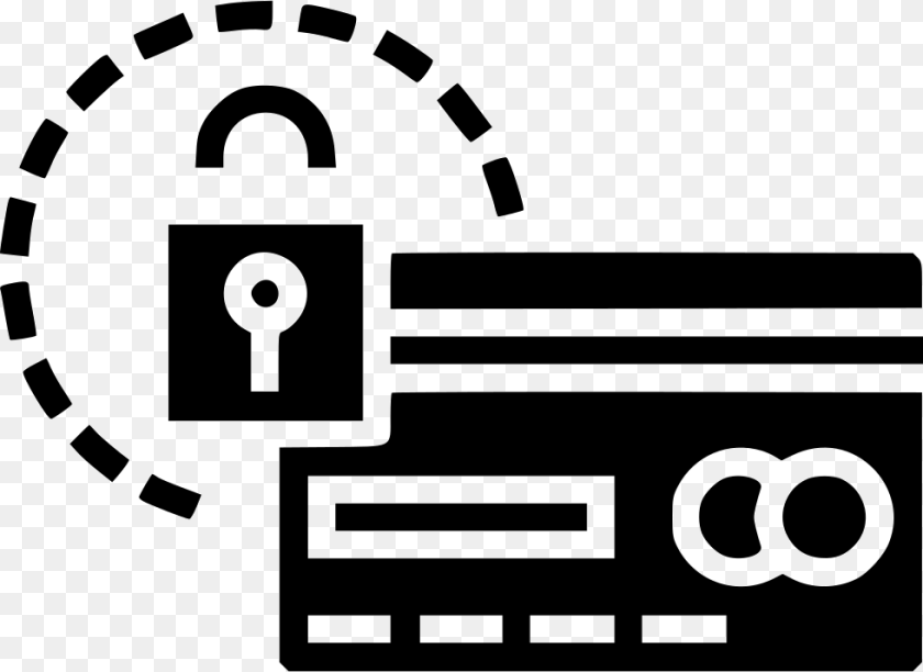 Secure Payment Credit Debit Atm Card Protected Innovation Icon, Stencil Transparent PNG