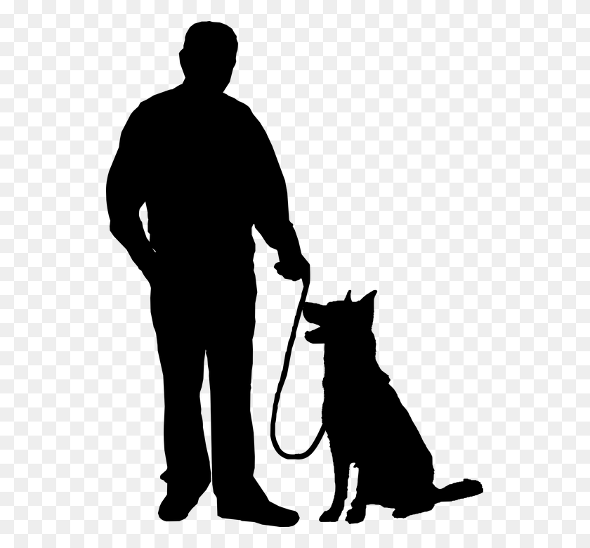 537x720 Security Dogs Should Your Business Security Guard Have Man And Dog Silhouette, Gray, World Of Warcraft HD PNG Download