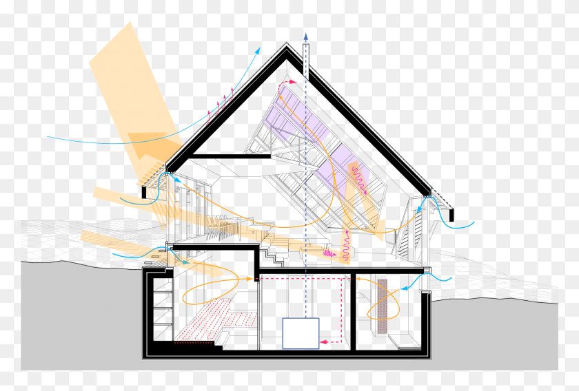1801x1173 Descargar Png Lofthouse I Voltea Una Vivienda Al Revés Dibujo Técnico, Plano, Diagrama, Diagrama Hd Png