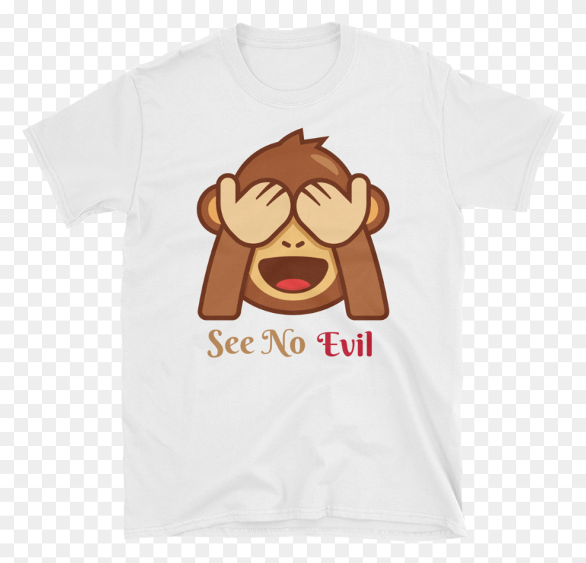 951x912 See No Evil Monkey Emoji T Shirt Cartoon, Clothing, Apparel, T-shirt HD PNG Download