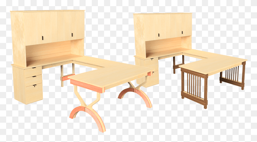 809x418 See Our Many Desking Options Table, Furniture, Desk, Wood HD PNG Download