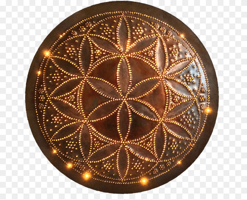 672x682 Seed Of Life Copper Lightmandala Circle, Armor, Astronomy, Moon, Nature Sticker PNG