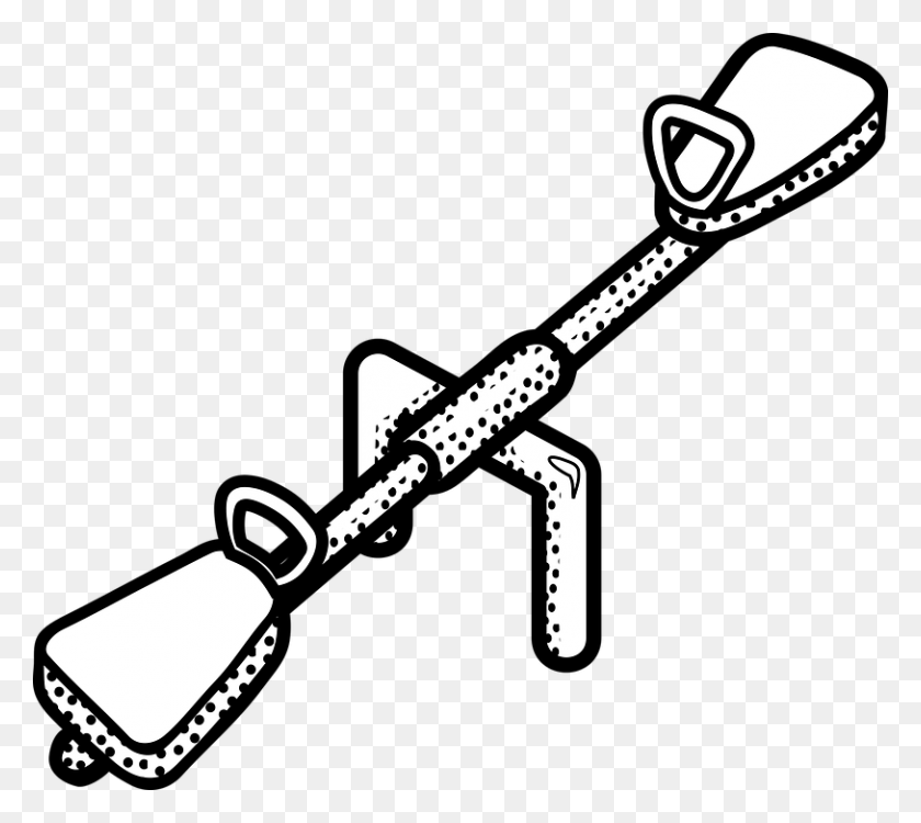 813x720 Seesaw Clipart Black And White, Musical Instrument, Scissors, Blade HD PNG Download