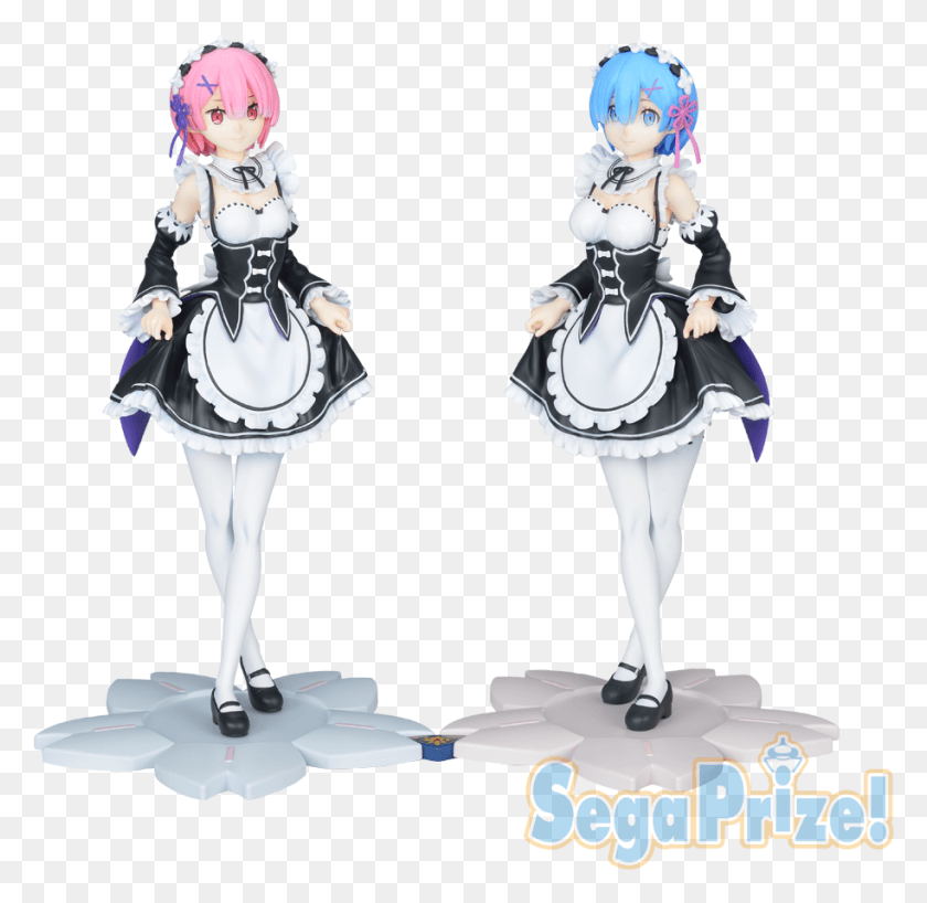 914x889 Sega Re Zero Starting Life In Another World Anime Curtsey Rem And Ram Curtsey, Person, Human, Doll HD PNG Download