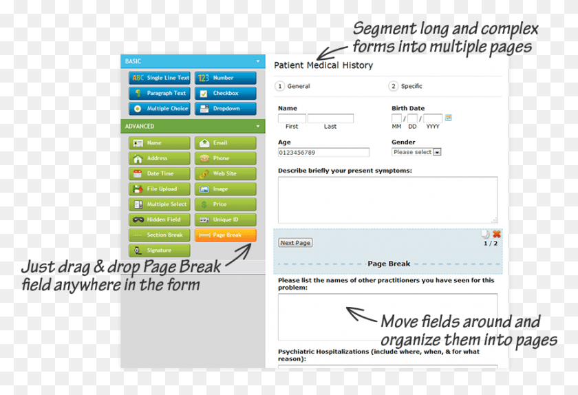 859x567 Segment Advanced Forms Into Multiple Pages Form, Text, File HD PNG Download