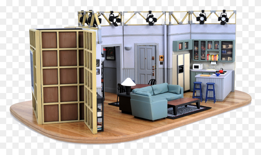 872x493 Seinfeld Set Replica Seinfeld Apartment Model, Furniture, Couch, Living Room HD PNG Download