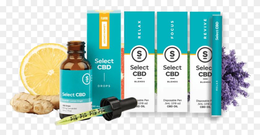 900x436 Select Cbd Products Select Cbd Drops Lemon Ginger, Text, Injection, Label HD PNG Download
