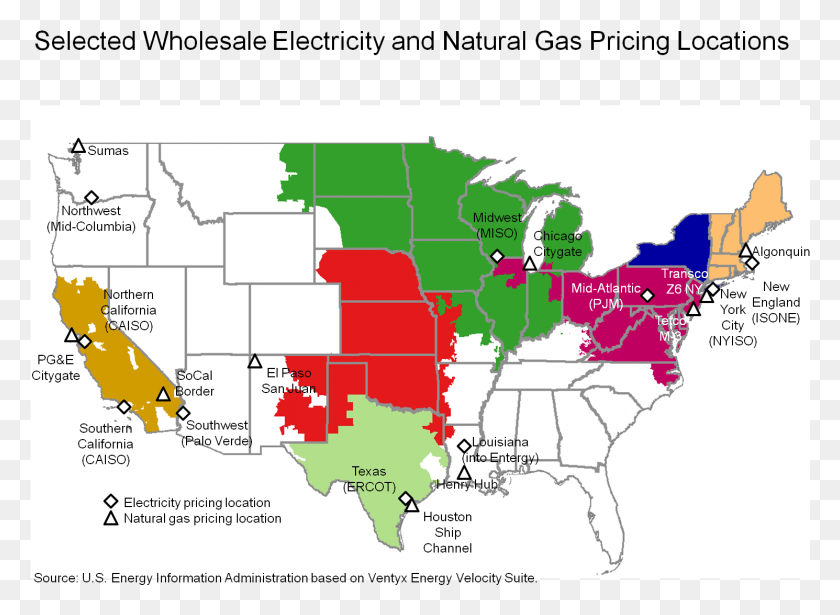 1490x1061 Selected Wholesale Electricity And Natural Gas Pricing Map, Vegetation, Diagram, Plot HD PNG Download